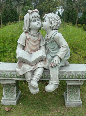 欧式人物雕塑园林景观玻璃钢摆设花园庭院装饰婚庆落地情侣