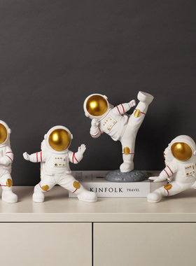 太空人宇航员客厅装饰创意客厅玄关书架电视柜酒柜饰品现代