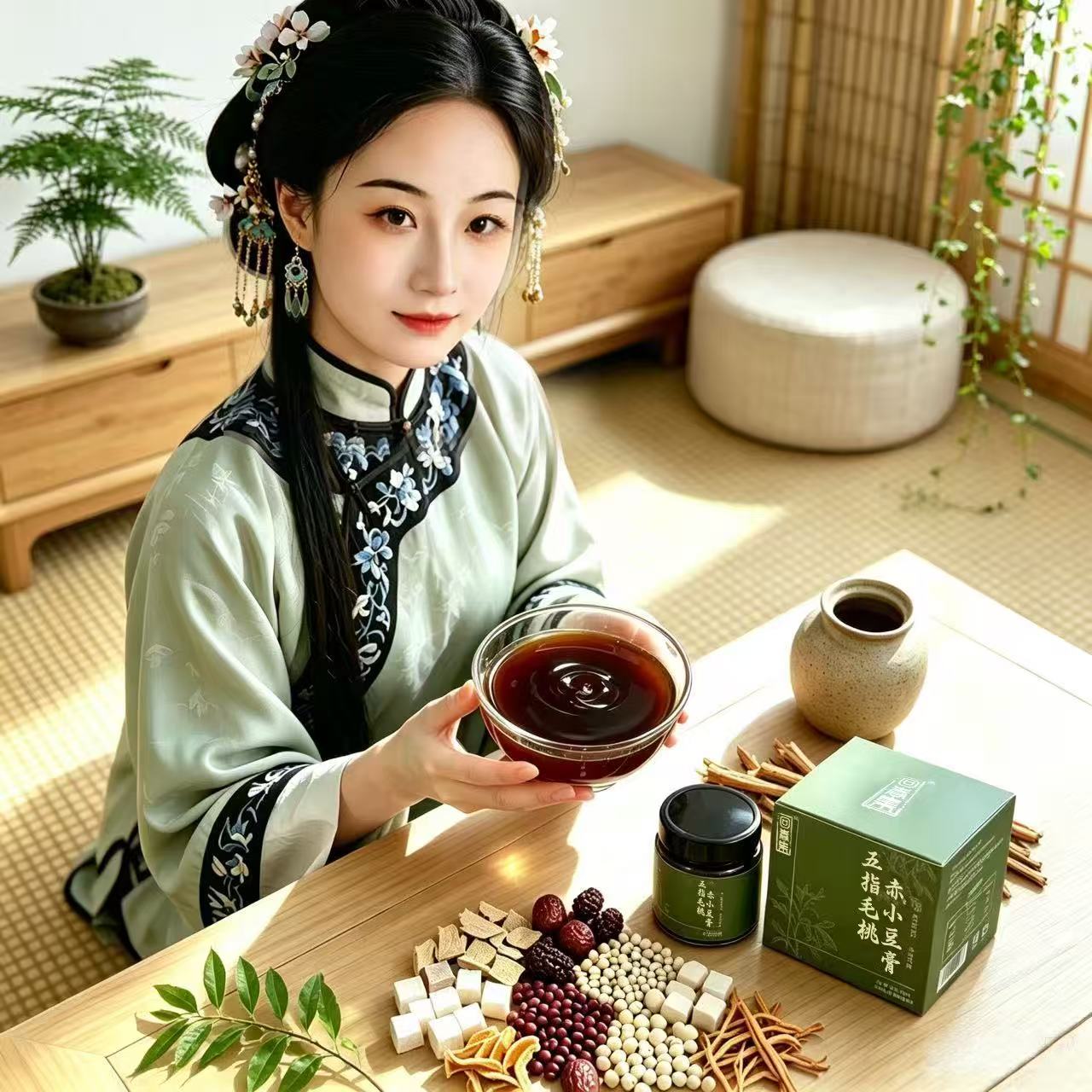 回春集玉灵膏西洋参龙眼肉五指毛桃赤小豆膏古方蒸制72小时