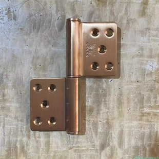 304不锈钢大门脱卸合页5寸玫瑰金色旗型铰链双开门大门木铁门铰链