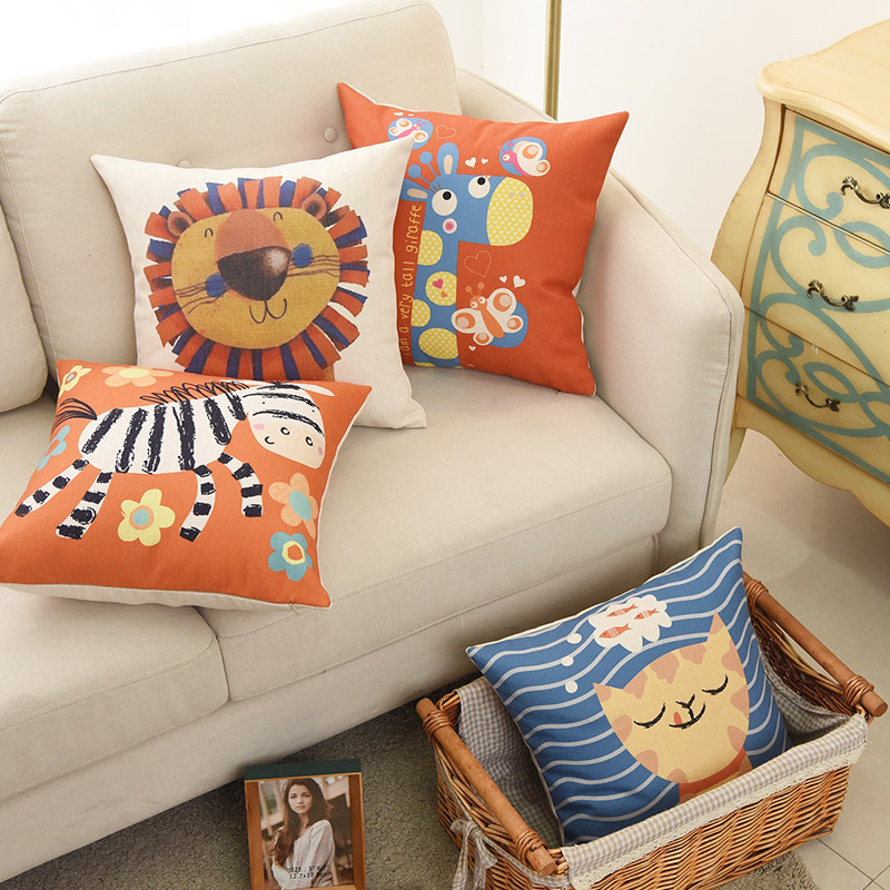 卡通抱枕沙发靠垫办公室靠枕靠背汽车护腰靠垫抱枕套芯腰枕垫