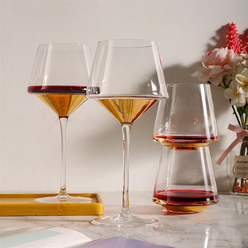 描金勃艮第红酒杯欧式高档高端复古轻奢质感创意水晶赫鸣高脚杯