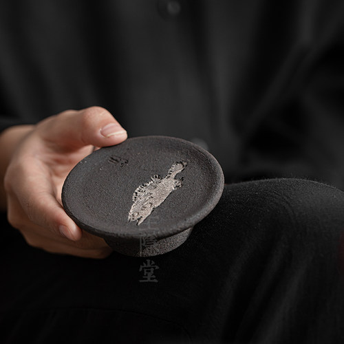 圭隐堂复古粗陶盖置家用茶壶茶托杯垫杯托隔热茶碟功夫茶道零配