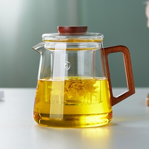 绿昌明玻璃泡茶壶茶水分离泡茶器耐高温创意过滤煮茶烧水茶具套装