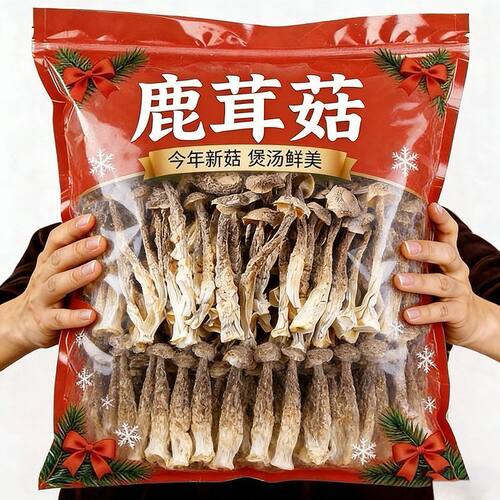 新货云南野生鹿茸菇干煲汤500g