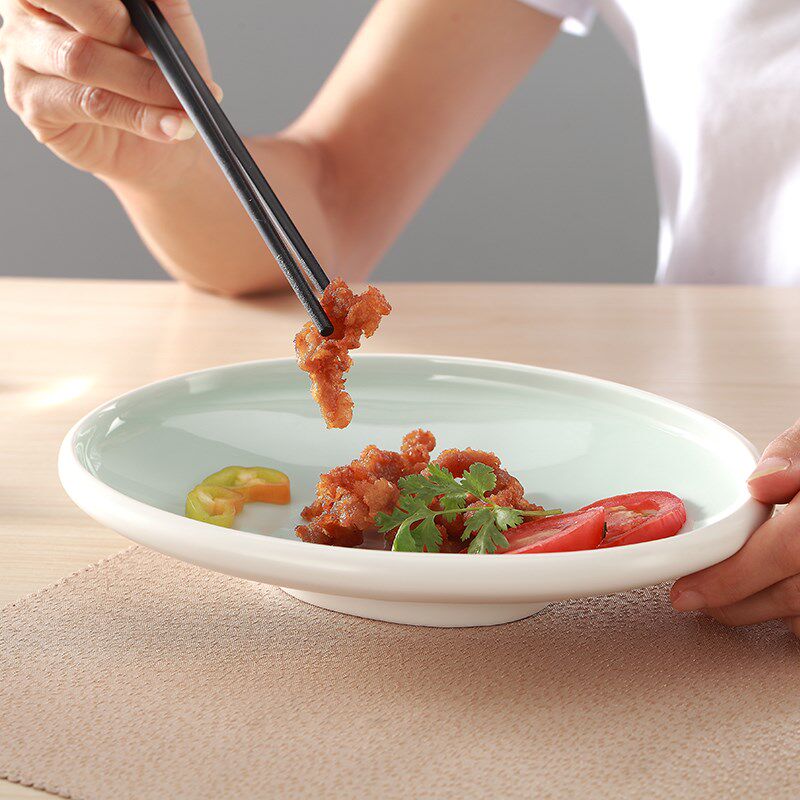 天上人间鱼盘子 家用 大号椭圆形创意大号炒菜盘子酒店餐具蒸鱼盘