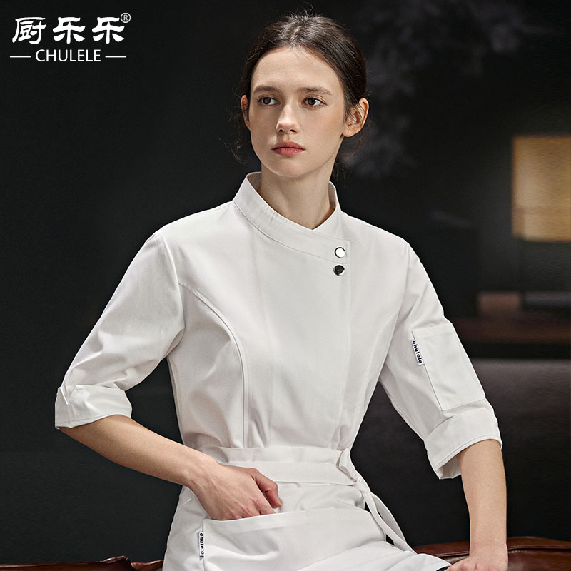 CHULELE品牌 厨房工作服七分袖女款酒饭店面包蛋糕店烘焙师厨师服