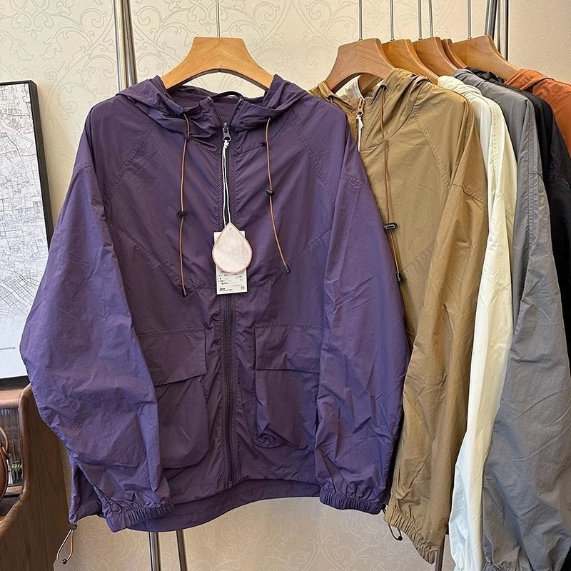 工装防晒衣女2025夏季新款轻薄透气户外防紫外线冲锋衣外套防晒服