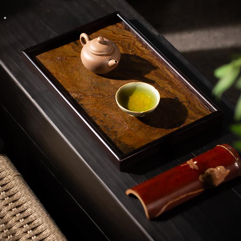 茶盘家用串珠饰品茶具茶水高级感托盘长方形展示盘干泡茶杯茶托盘