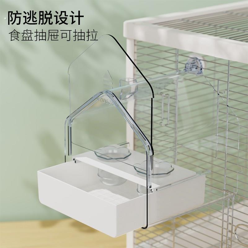 鹦鹉多功能鸟浴室鸟窝玄凤虎皮牡丹文鸟悬挂式洗澡盆防溅食盒