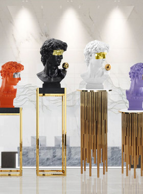 后现代抽象雕塑人物艺术品摆件样板房走廊玄关电视柜落地软装饰品