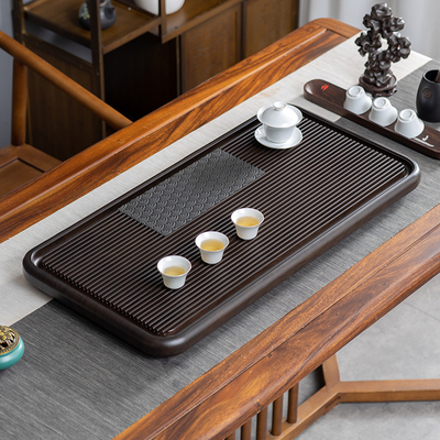 实木茶盘家用2022新款小型泡茶台吸水茶海办公室高端茶具套装电木