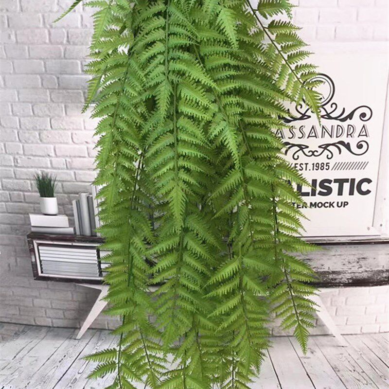 仿真波斯草 蕨类植物壁挂墙上吊顶装饰绿植垂挂叶子 大把束凤尾蕨