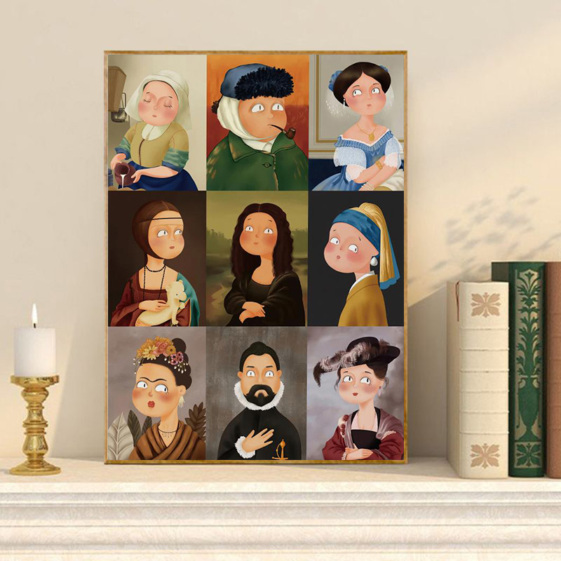 钻石画2024新款客厅满钻贴画Q版世界名画5d手工自己diy十字绣2023