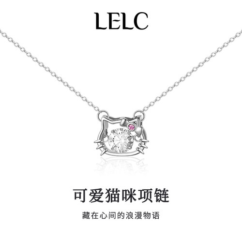 999纯银kitty凯蒂猫项链女