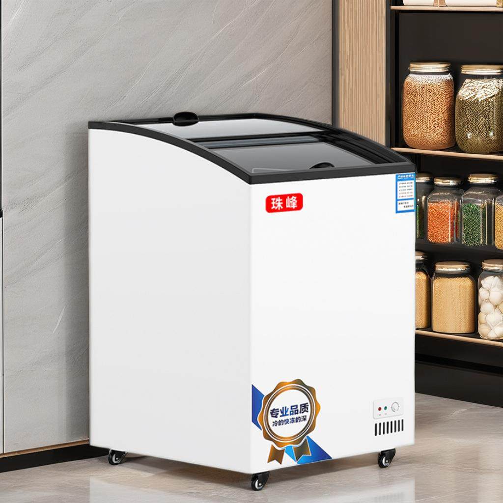 122L商用冰淇凌冷柜迷你钢化玻璃展示柜家用小型冷冻柜雪糕柜,商业/办公家具,冷藏展示柜,淘宝优惠券,粉丝福利购,淘宝优惠卷