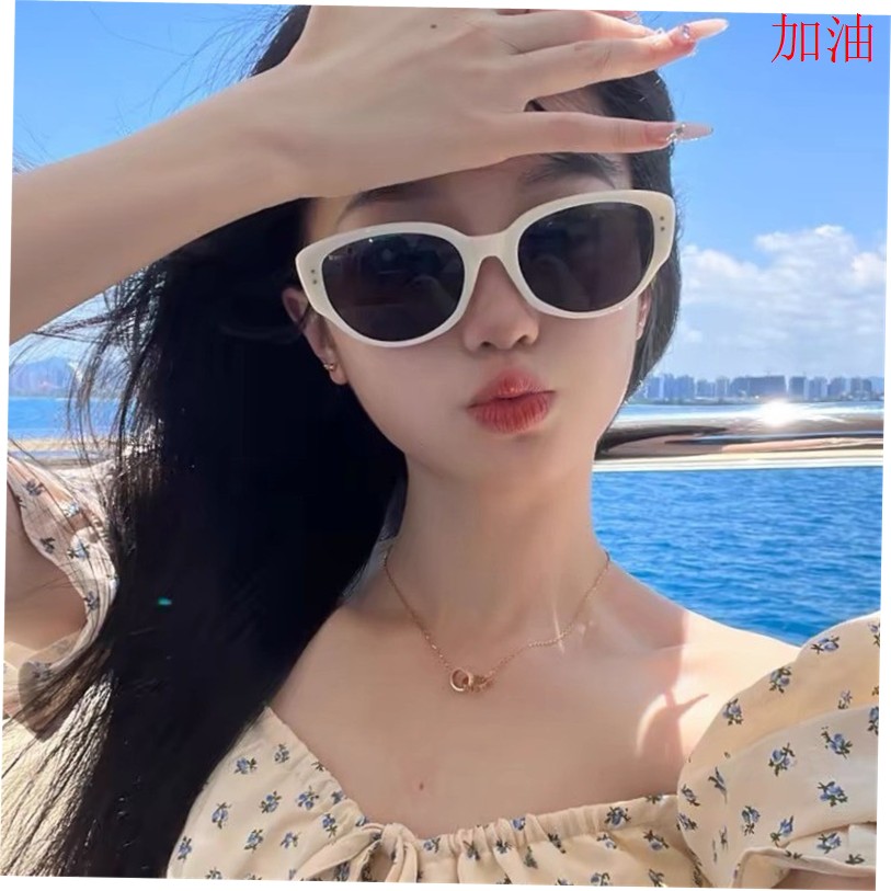 防晒眼镜女防紫外线超轻型仙女裙CP!简约百搭红薯同款墨镜大脸显