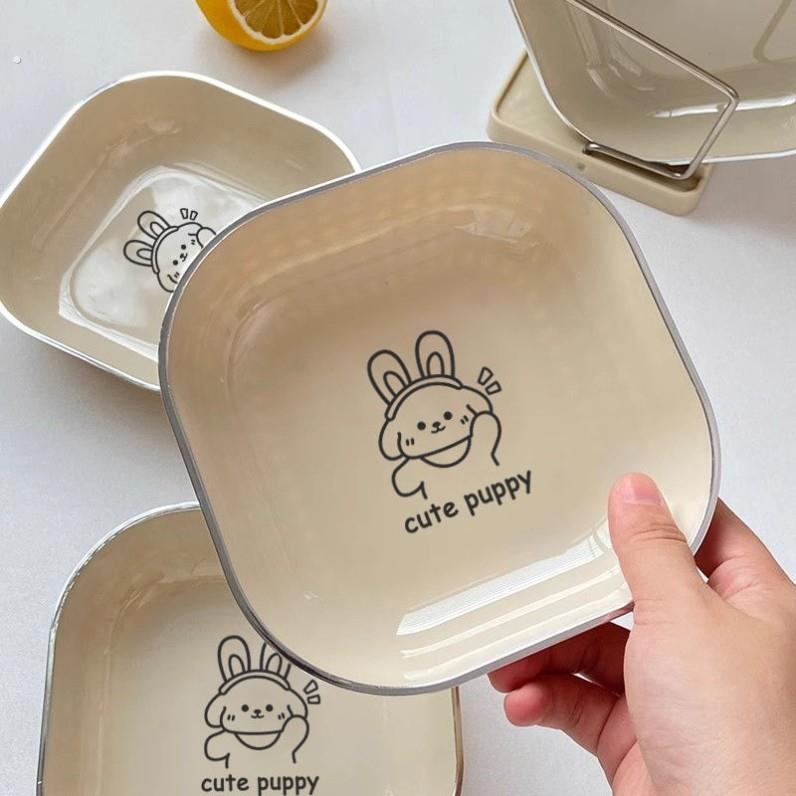 加厚吐骨碟家用套装餐桌迷你托盘骨头垃圾碟塑料零食小吃水果盘