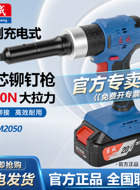 东成电动铆钉枪锂电拉铆抢自动抽芯铆钉机东成电动工具DCPM2050