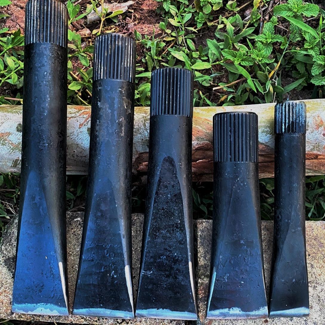 柴尖劈柴神器剁子剁铁斩铁丝汽车半轴锻打柴尖劈柴工具农村特大号