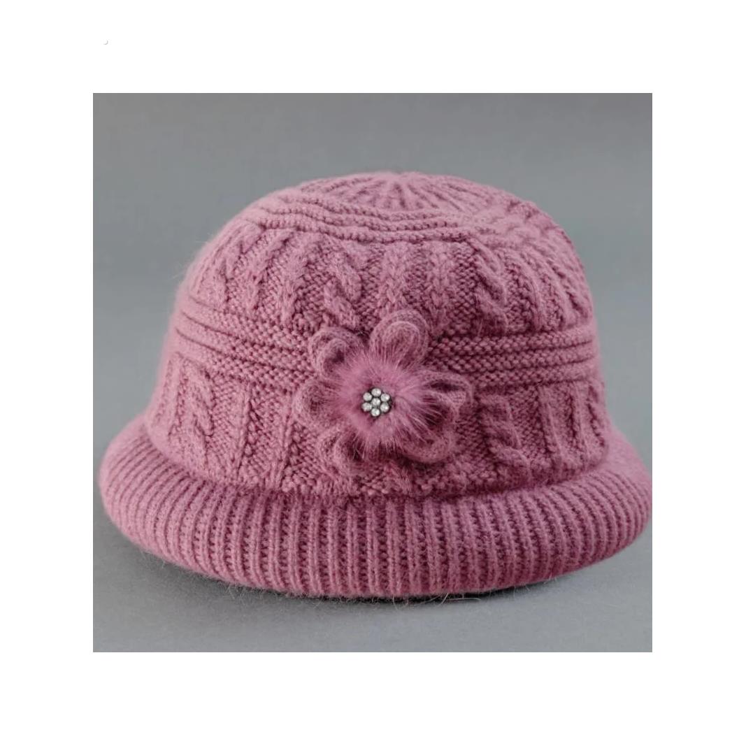 秋冬中老年加厚保暖帽子女毛线帽妈妈奶奶老人老太太婆婆加绒针织