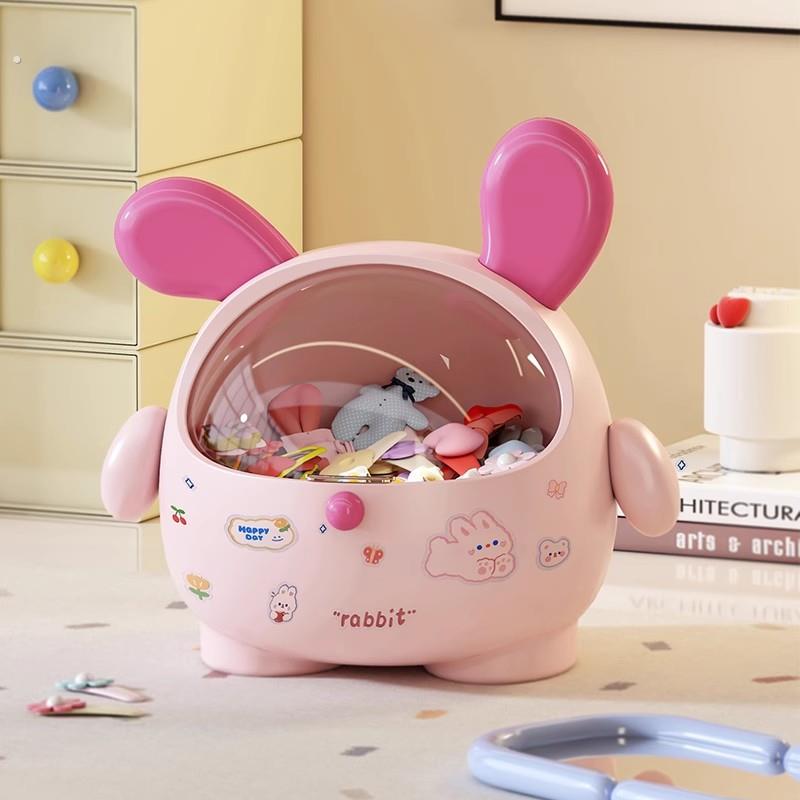 儿童发饰收纳盒桌面首饰品发圈绳皮筋杂物玄关台面整理柜置物架子