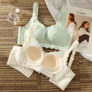 乳胶内衣女聚拢小胸薄款 收副乳防下垂女士无磁胸罩无钢圈平胸文胸