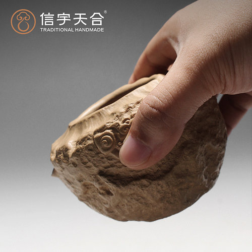 宜兴紫砂石鼓公道杯名家纯全手工功夫茶具耐热茶海分茶器原矿段泥