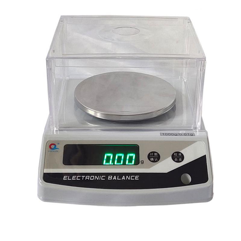 电子天平JE2002实验室用百分之一精密天平秤2kg/0.01g