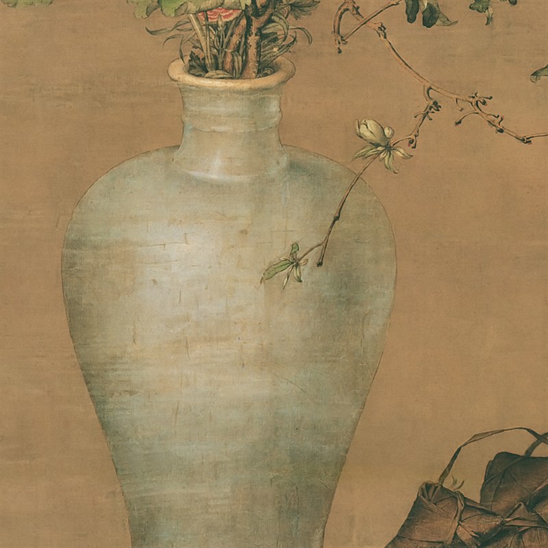 清郎世宁午瑞图挂轴条幅卷轴花鸟画名画真迹复制品玄关书房挂画