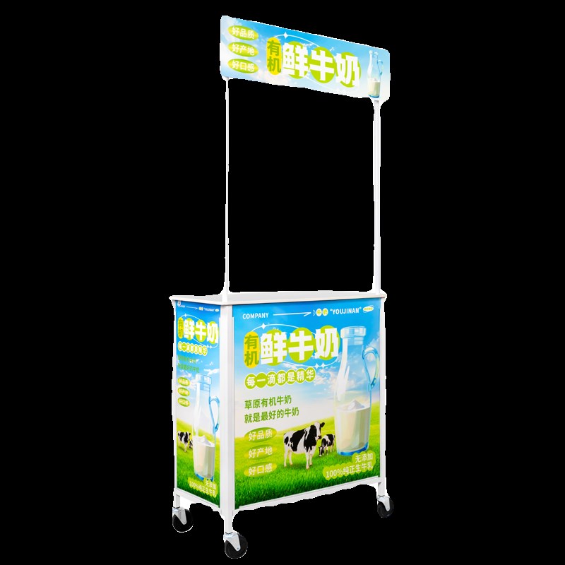 促销台展台摆摊小推车超市试吃台地推便携折叠移动桌子广告展示架