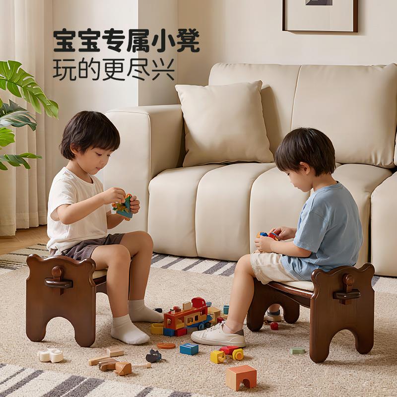 小凳子家用实木凳子卡通小板凳茶几凳吃饭木头凳靠背小椅子矮椅子