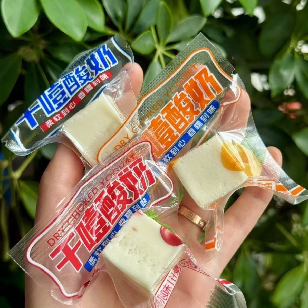 干噎酸奶原味奶块无蔗糖厚切乳酪芒果味果粒樱桃奶制品营养小零食