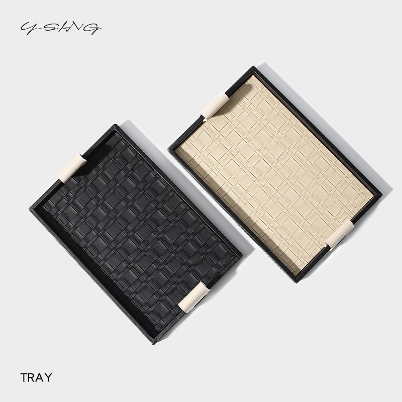 首饰收纳托盘木质高级感家用进门玄关钥匙长方形香薰蜡烛摆件展示