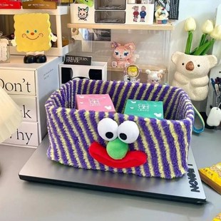 多巴胺收纳筐零食玩具家用布艺篮子可爱桌面化妆品杂物Z盒宿舍储