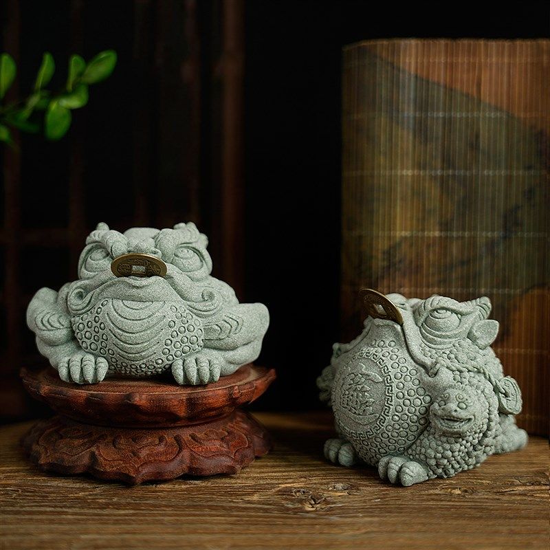 青砂石金蟾茶室茶台高级茶宠鱼缸造景石头摆件沉底家居客厅装饰品,家居饰品,装饰摆件,淘宝优惠券,粉丝福利购,淘宝优惠卷