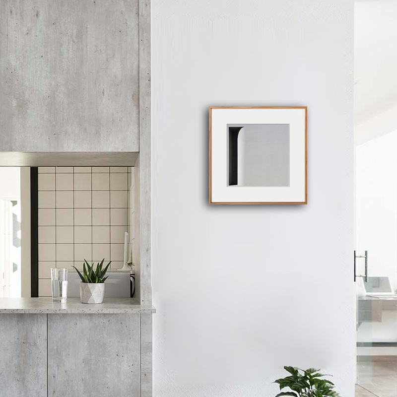 几何装饰画现代极简工业风建筑摄影样板间办公室咖啡厅房间挂画图片