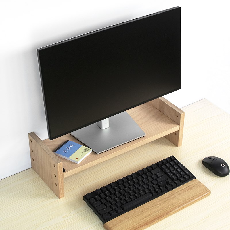 实木显示器增高架可调节高度台式电脑屏幕底座垫高架子办公室桌面