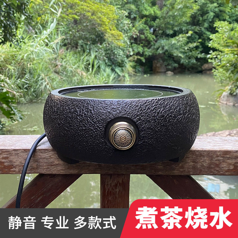 铸铁烧水炉复古电陶炉微晶加热大功率家用茶具防水铁壶配套热茶炉