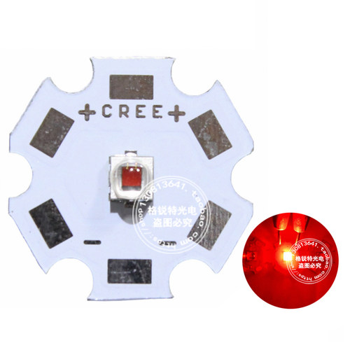 原装科税CREE XPE2红光620-630黄光590-595nm琥珀色LED灯泡3W灯珠