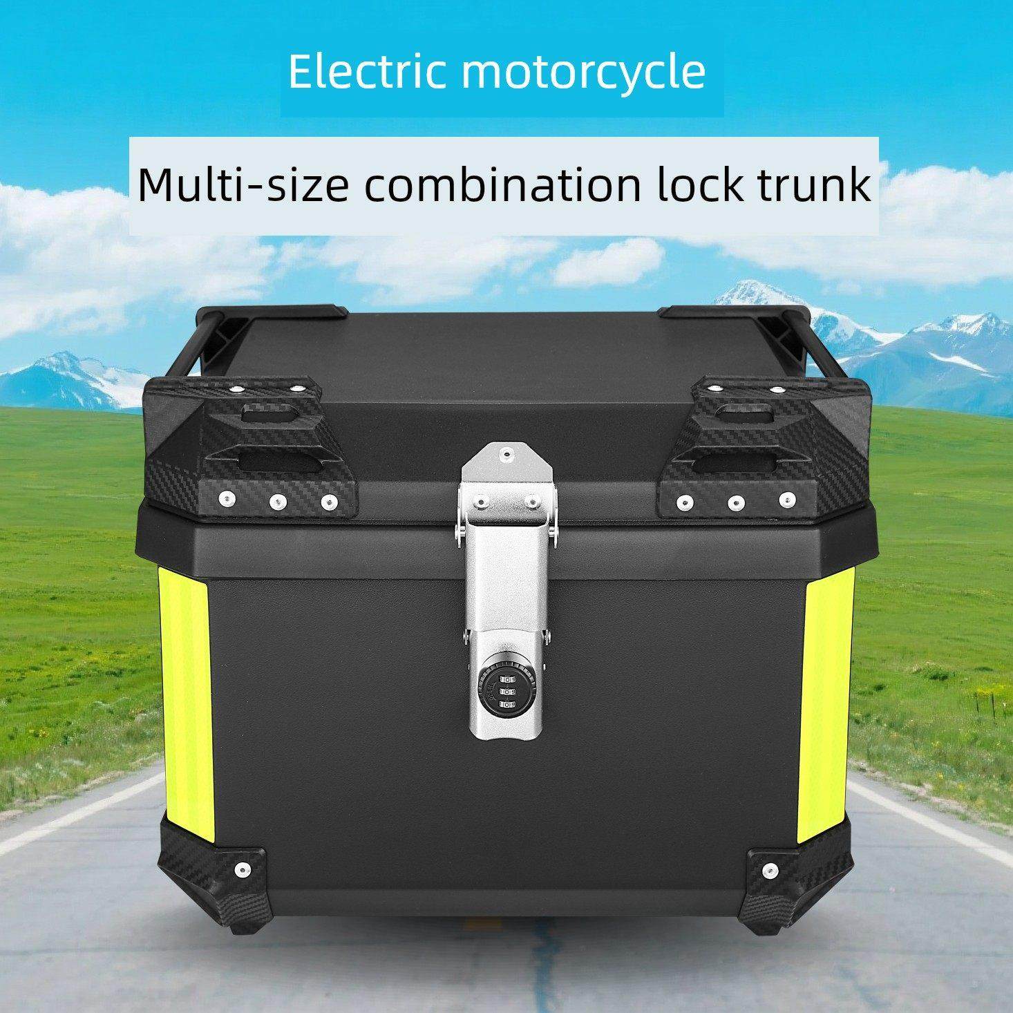 密码锁摩托车尾箱pp大容量防水36L45L55L65L70L踏板电动车后备箱