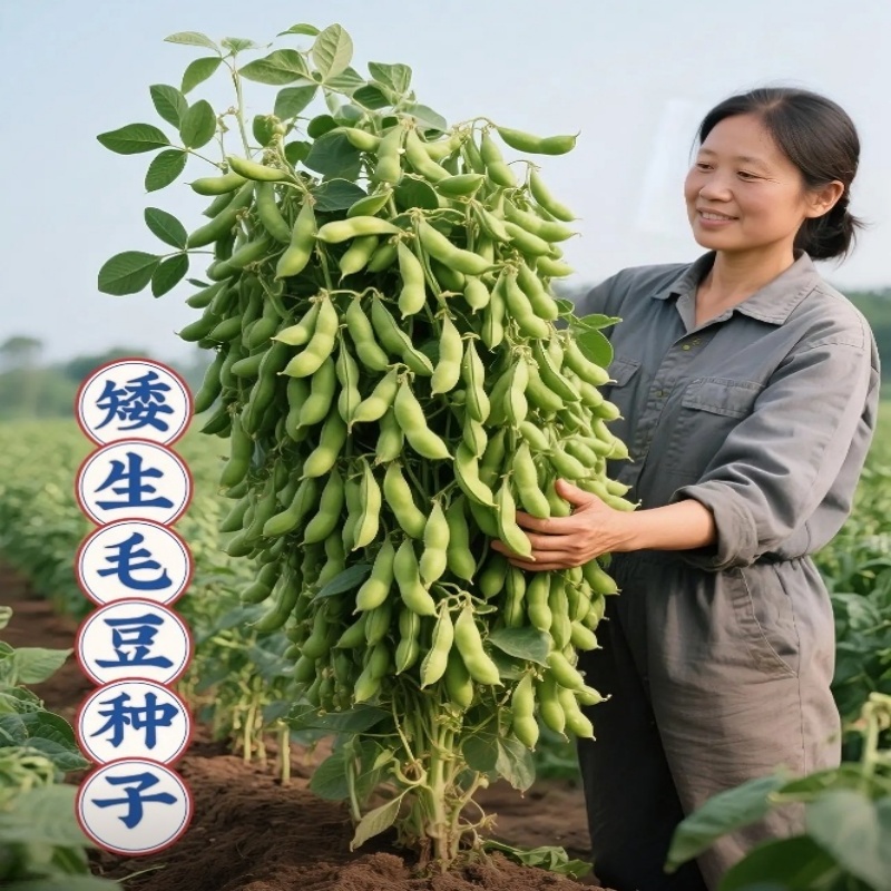 九月鲜大粒毛豆种子软糯清香耐热毛豆种子春播夏播抗病耐寒蔬菜