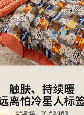 A类全棉豆豆被子春秋被子芯秋冬被绒被子加厚冬被单双人被可机洗
