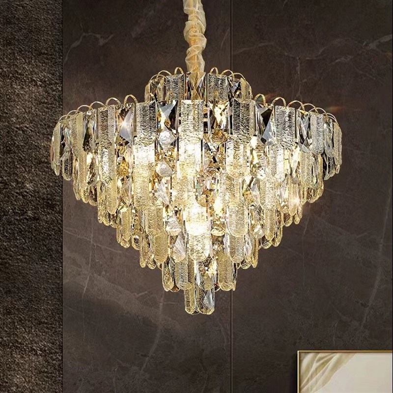 现代轻奢水晶灯客厅灯餐厅灯创意时尚琉璃水晶吊灯别墅样板间灯具