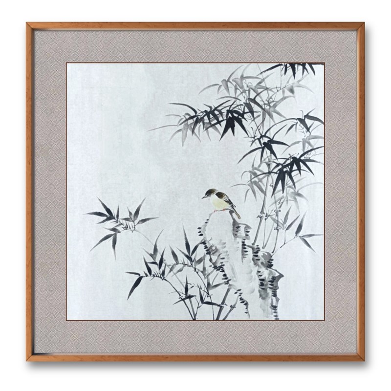 2国画纯手绘宣纸花鸟小品写意兰花牡丹荷花竹子   现货成品未落款