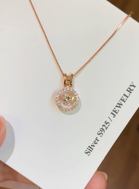 香槟金显白跳动的心项链