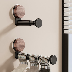 吸盘阳台衣架墙上置物架收纳神器中古风多功能伸缩挂钧家用挂衣架