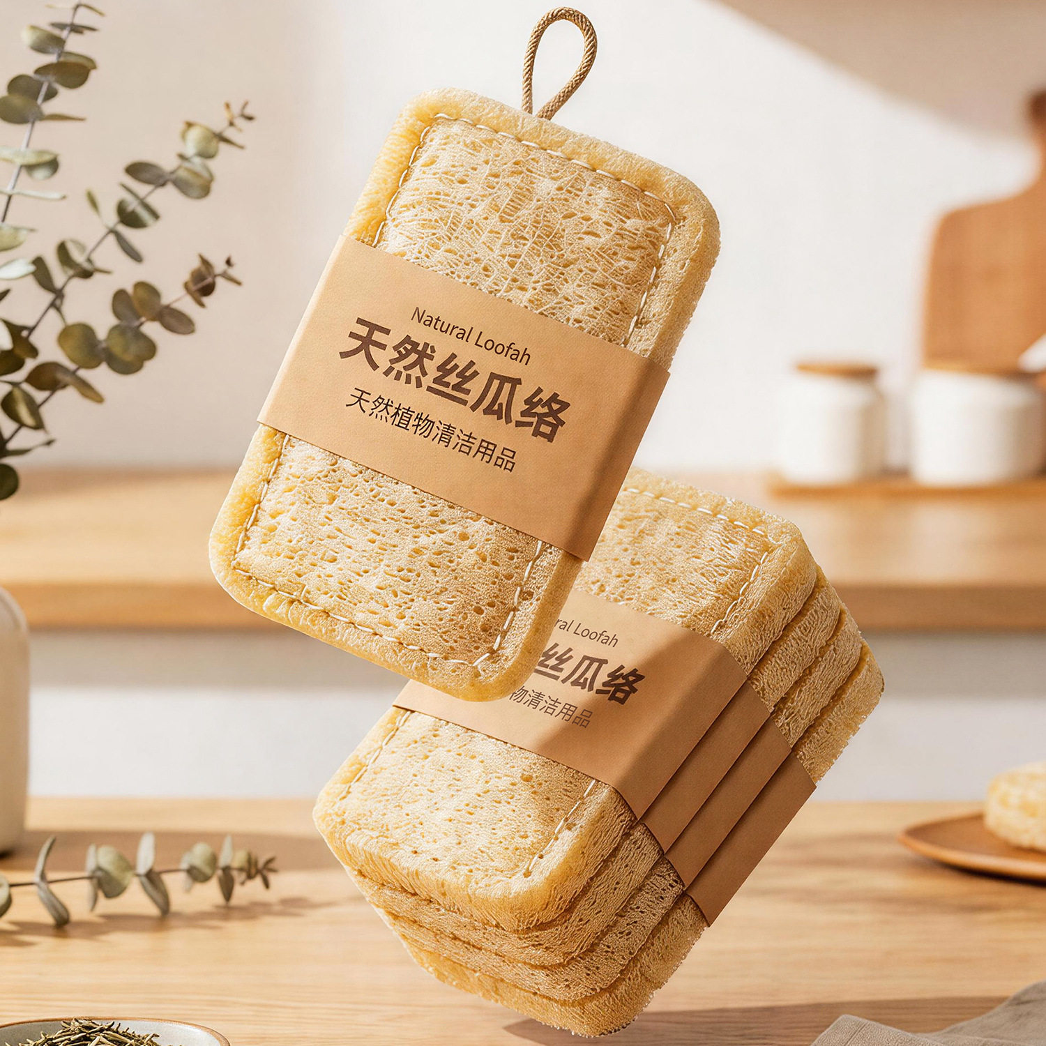 天然丝瓜络洗碗百洁布丝瓜瓤厨房专用刷锅去污海绵擦刷碗抹布神器