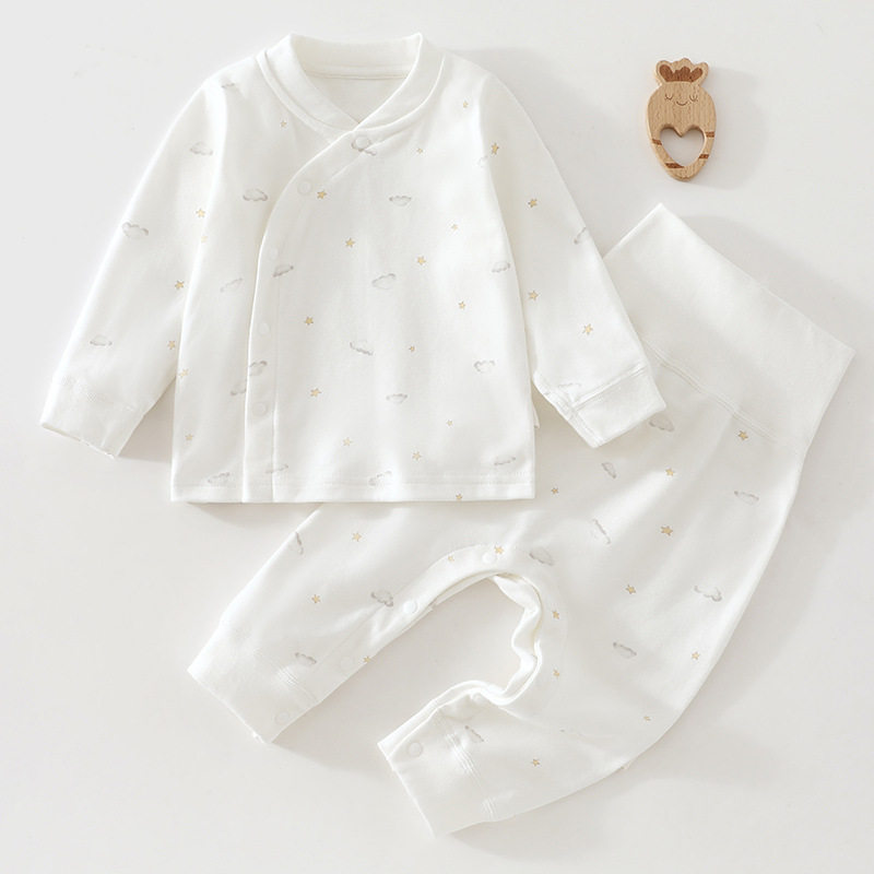 婴幼秋冬打底衣服新生儿套装纯棉a类宝宝高腰护肚裤子小童分体套