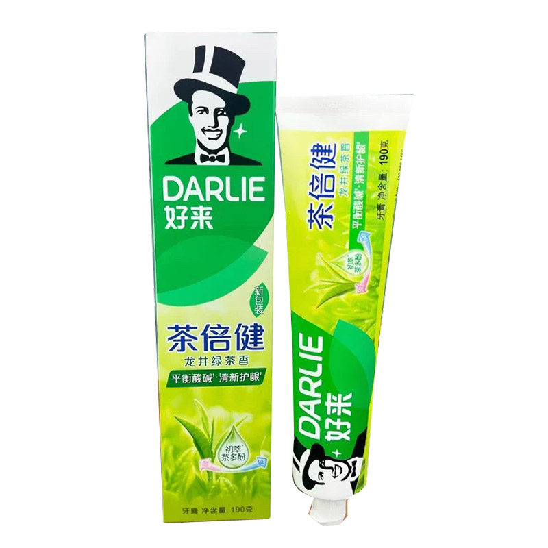 好来牙膏茶倍健龙井绿茶香190g